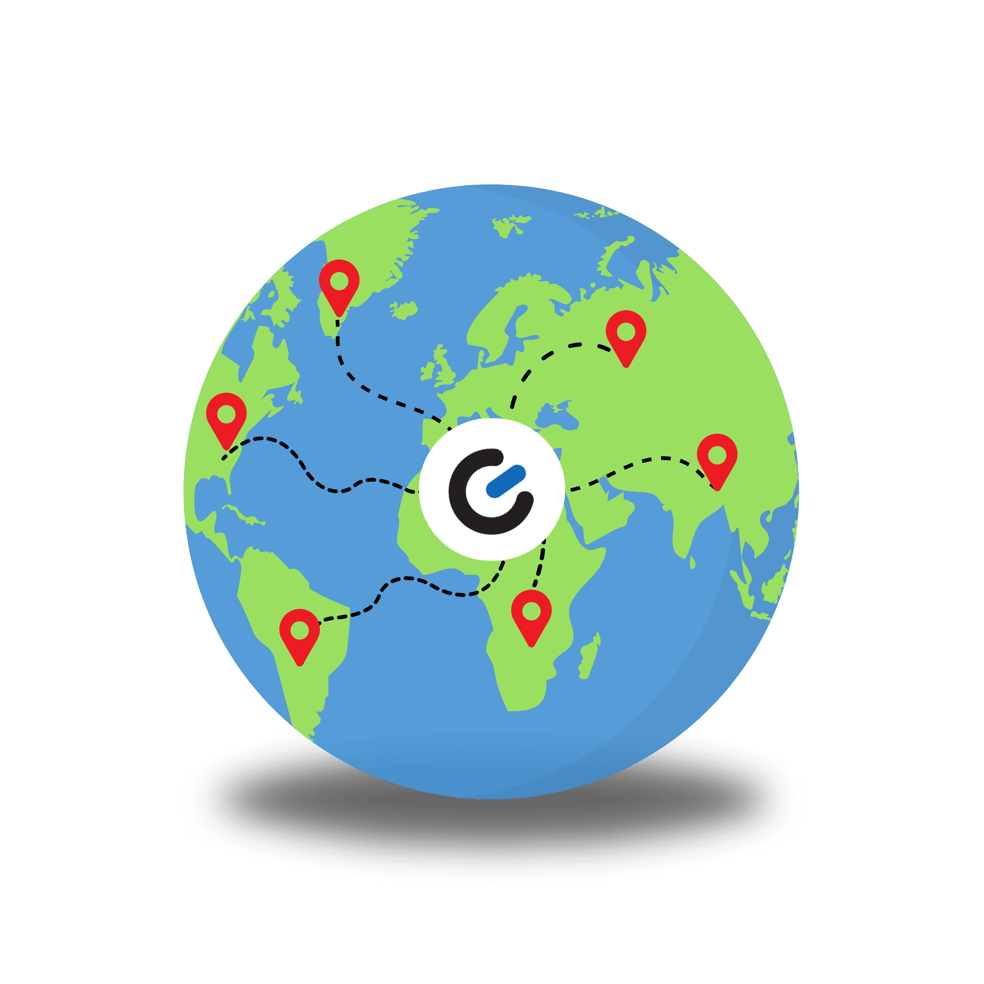 Global presence illustration